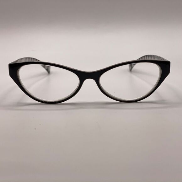 0018 Reading Glasses 2.50 Black and White Readers New - Picture 4 of 6